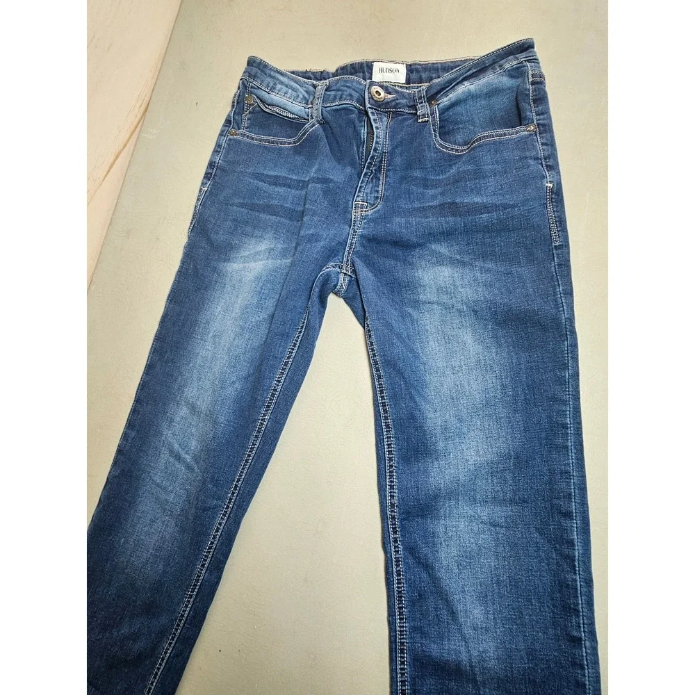 Hudson Womens Skinny Jeans Medium Wash Denim Blue Size 16 DN Stretch RN140977 - Picture 9 of 15